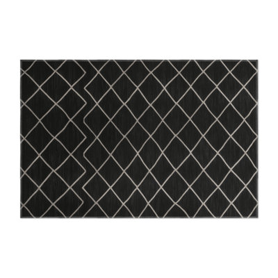 Trellis Gray Indoor and Outdoor Area Rug