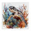  Art mural sur toile «Drifting Sea Turtle» par LSR Design Studio-706197503