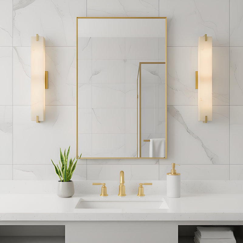 Seraphine 2-Light Brushed Gold Vanity Light