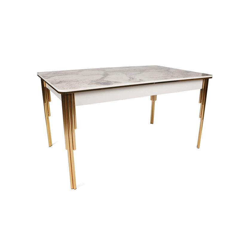 Rimma Extendable Metal Base Dining Table