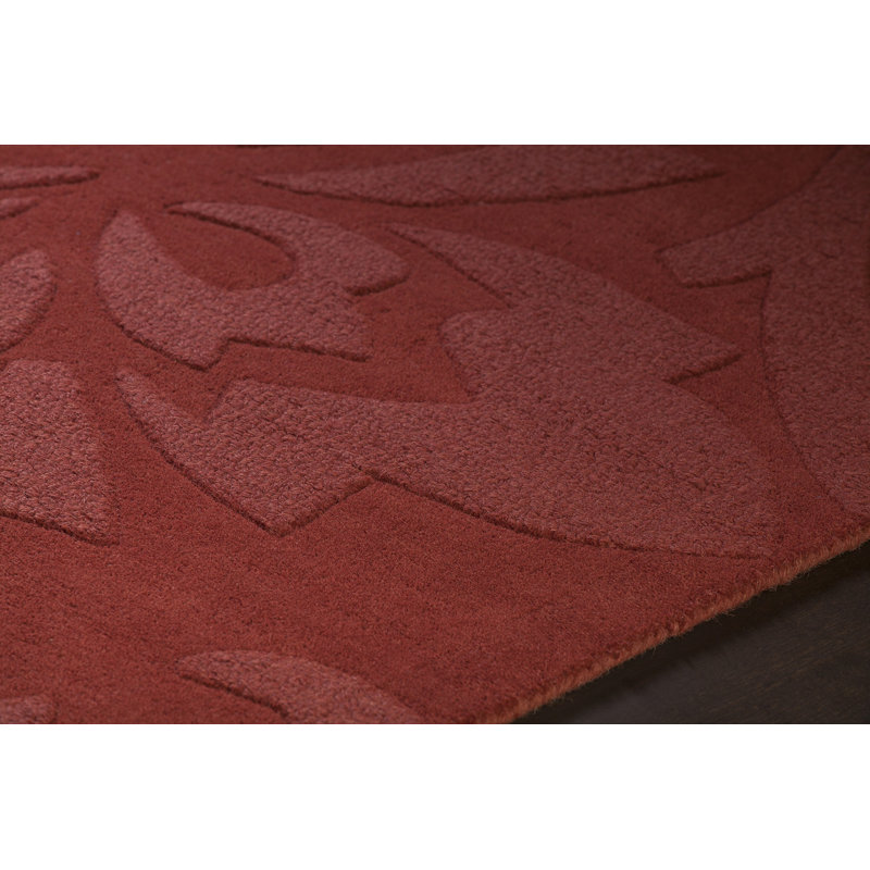 Tapis rouge tissé à la main Jaipur, Rectangle 5 pi x 7 pi