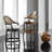 Modern History Swivel Upholstered Counter Stool with Metal Frame-93554164-93554163
