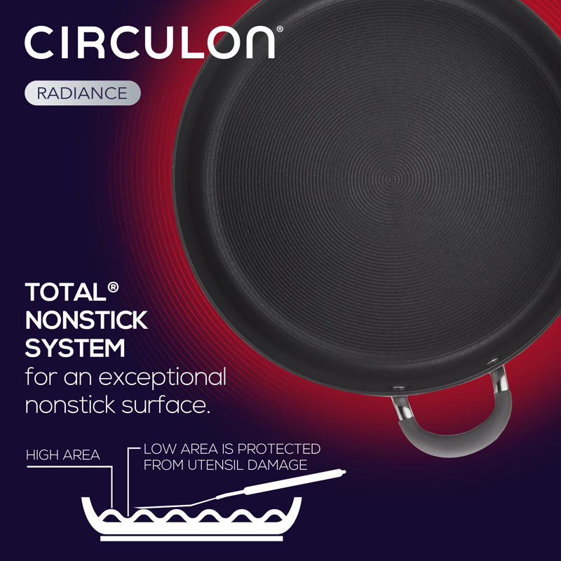 Circulon Radiance 10-Quart Gray Hard-Anodized Aluminum Stockpot