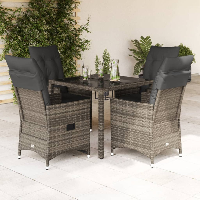  Garden Dining Set Grey