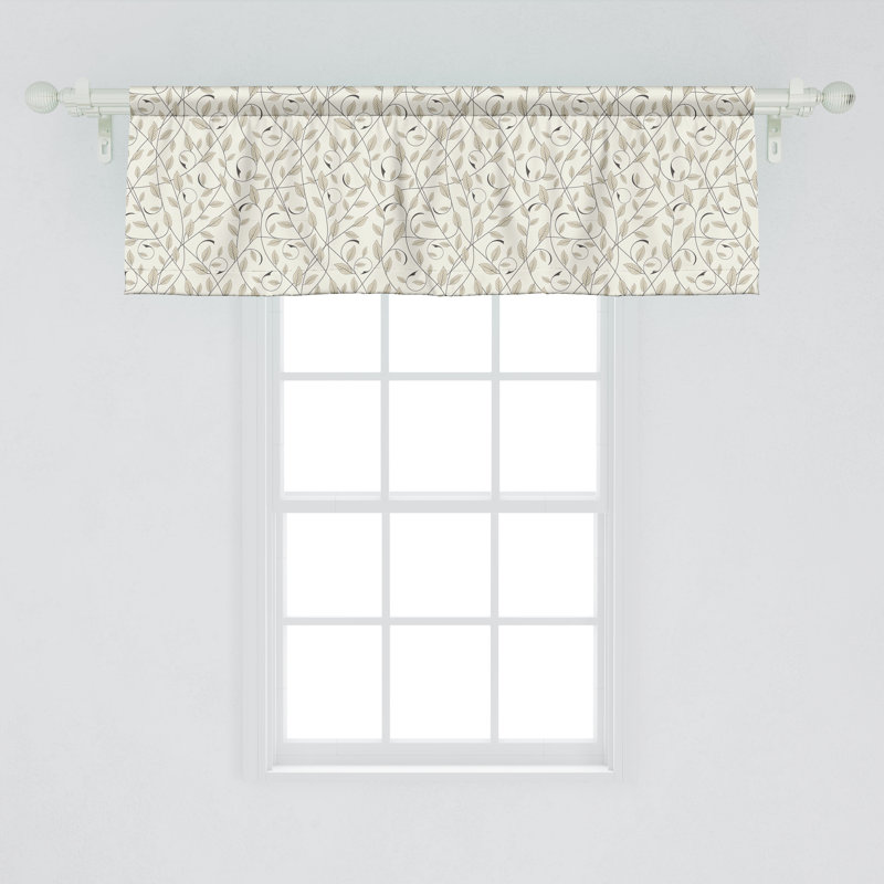 Ensemble de 2 cantonnières à motif floral Ambesonne, L 54 po x L 12 po