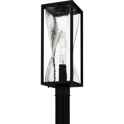 Lampadaire d'extérieur noir mat 1 lumière Kennell
