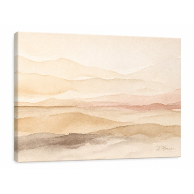 Blush Watercolor Mountain Landscape Wrapped Ingwer
