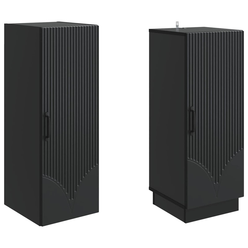 2 -Door 4 Storage Cabinet, Black