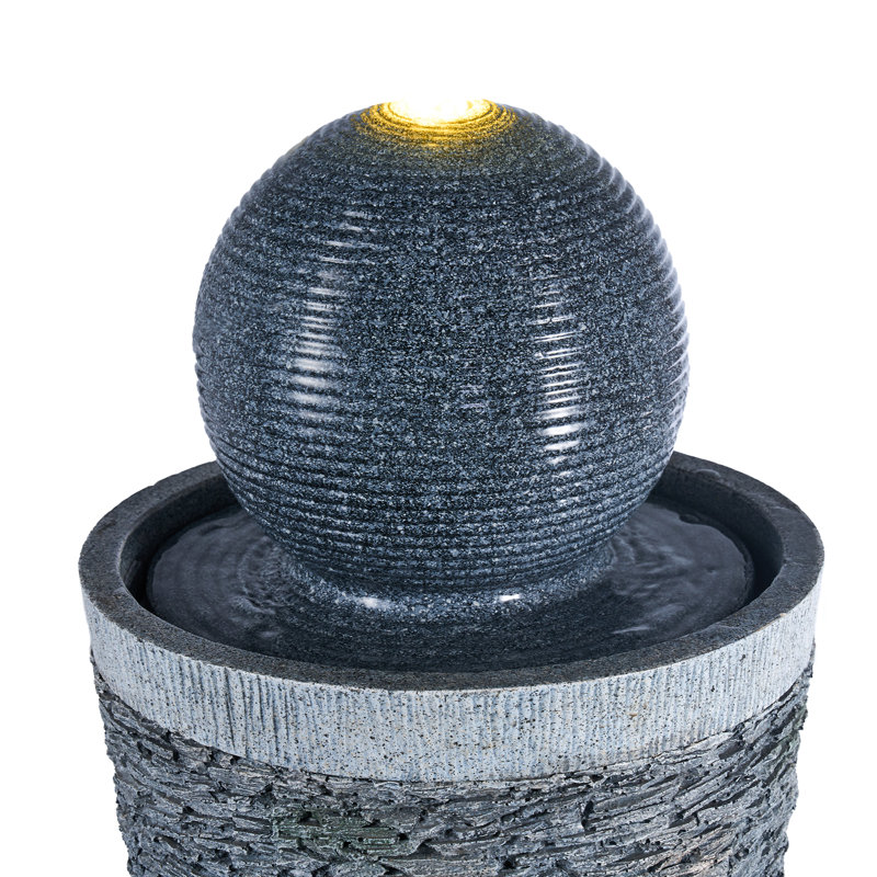 28.15"H Resin Modern LED Fountain