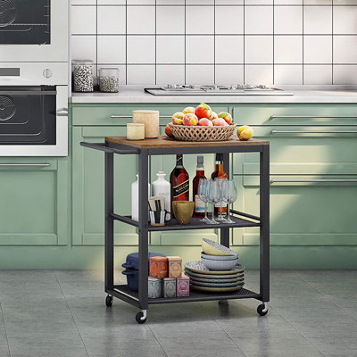 Angelinna 76.5cm H x 60cm W Utility Cart with Wheels