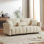 Tissu en chenille avec accoudoirs de 80 po, 3, 2 coussins et 1 coussin lombaire, chic pour le salon, la chambre à coucher, un appartement, un bureau, beige avec des sangles, fabrication-675829985-675829983