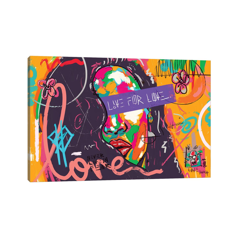 Live For Love Og by Nuwarhol - Print on Canvas, 45.72cm H x 66.04cm W x 3.81cm D, Wrapped Canvas