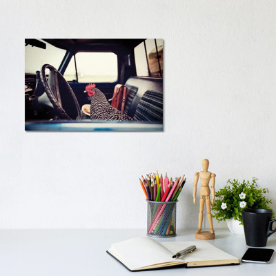 Hen Sunday Drive - Wrapped Canvas Print