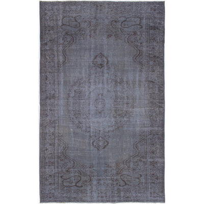 Ivor One-of-a-Kind 5'8" X 9'5" 1980s Wool Area Rug in Gray