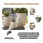 American Modern 3-Size Outdoor Planter Set With Weather-Resistant MGO Construction-33918814