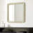Rowel 30.2'' Square Gold Metal Frame Wall Mirror, Modern Decorative Accent Mirror