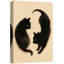 «Black Cats regardant les uns les autres», reproduction d'art sur toile encadrée-1972631142-1972631144