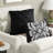 Elegant 7-piece Cotton Bedding Set, Black Damask Design, Queen Size