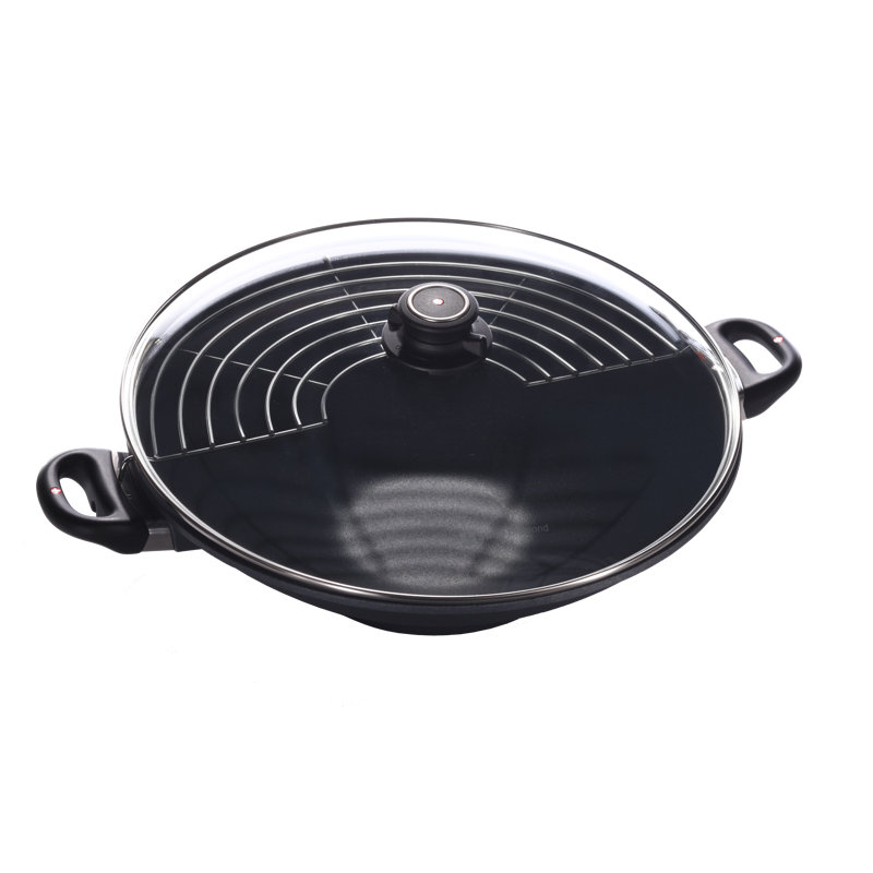 Swiss Diamond 14" Non-Stick Alumimum Wok with Lid