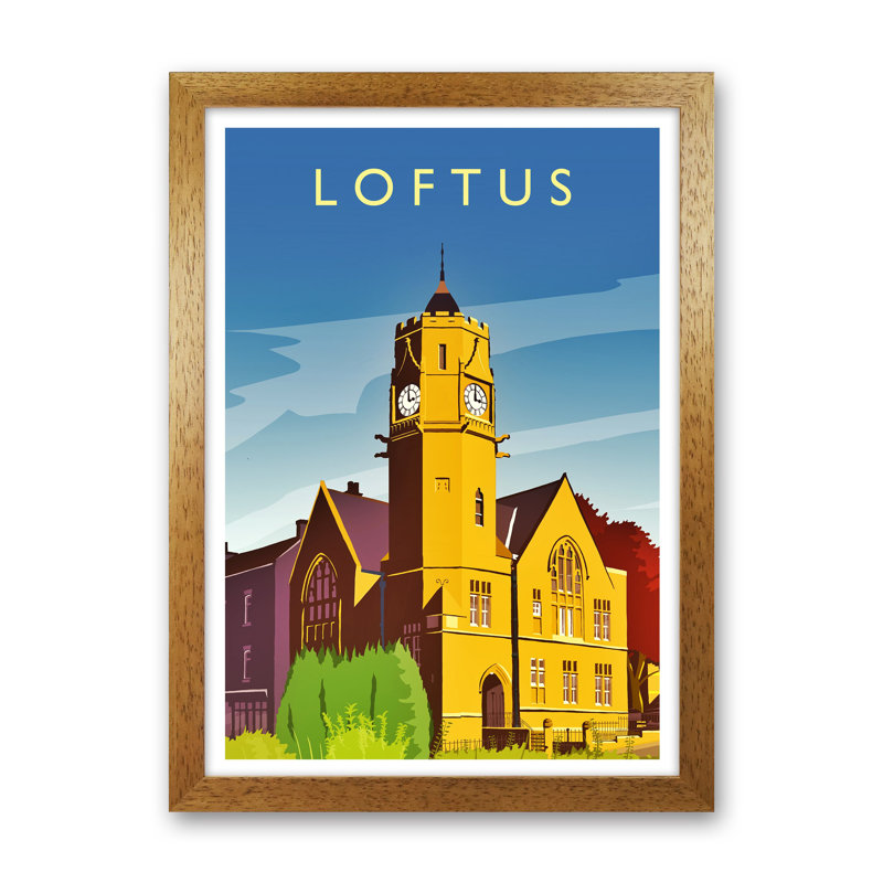 Loftus 2 Portrait by Richard O'Neill - Print, Brown Framed, 88cm H x 64cm W x 3cm D