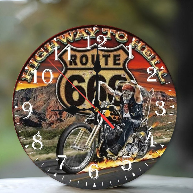 Horloge murale en bois 10 po, mouvement silencieux, à piles (piles AA non incluses), décor artistique, parfait pour les décorations