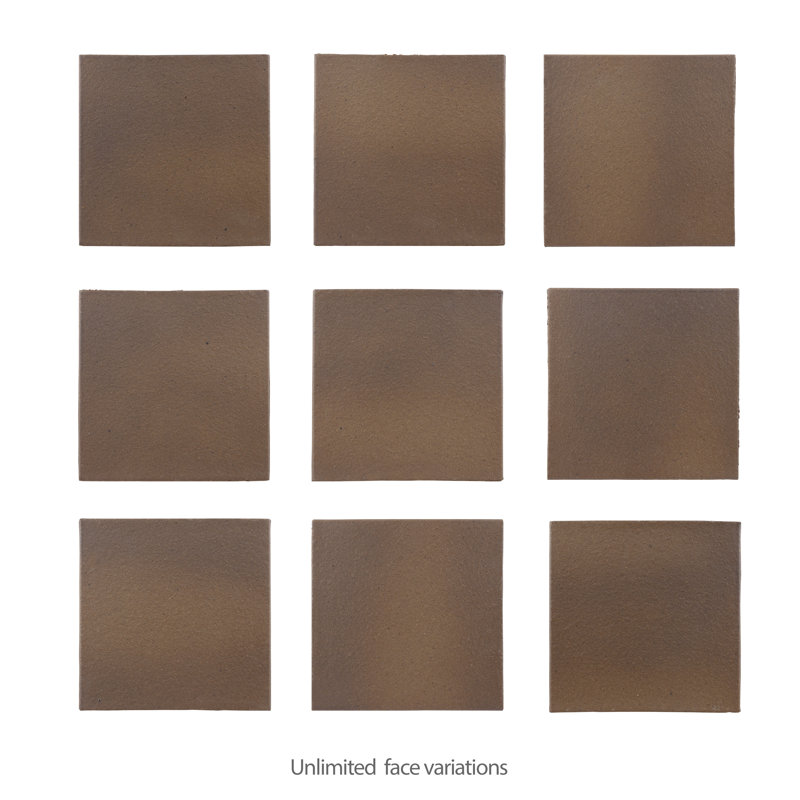 Quarry 6" x 6" Ceramic Wall & Floor Klinker Tile in Flame Brown