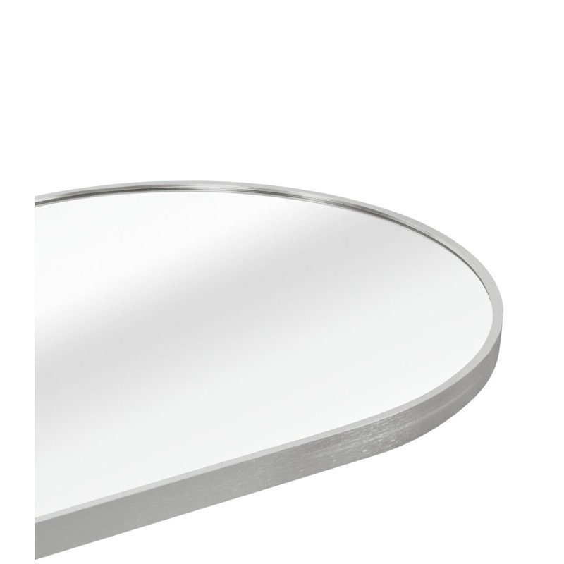 Miroir ovale mural, Argent