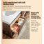 Meuble-lavabo en bois d'hévéa de style américain avec plateau en marbre