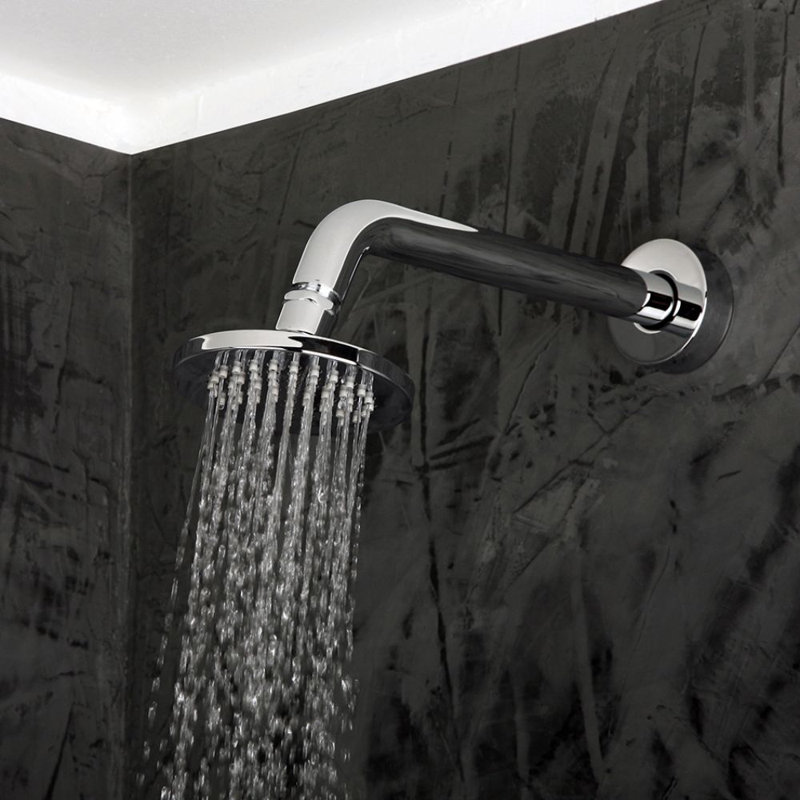 Minimal Rain Shower Head, Polished Chrome