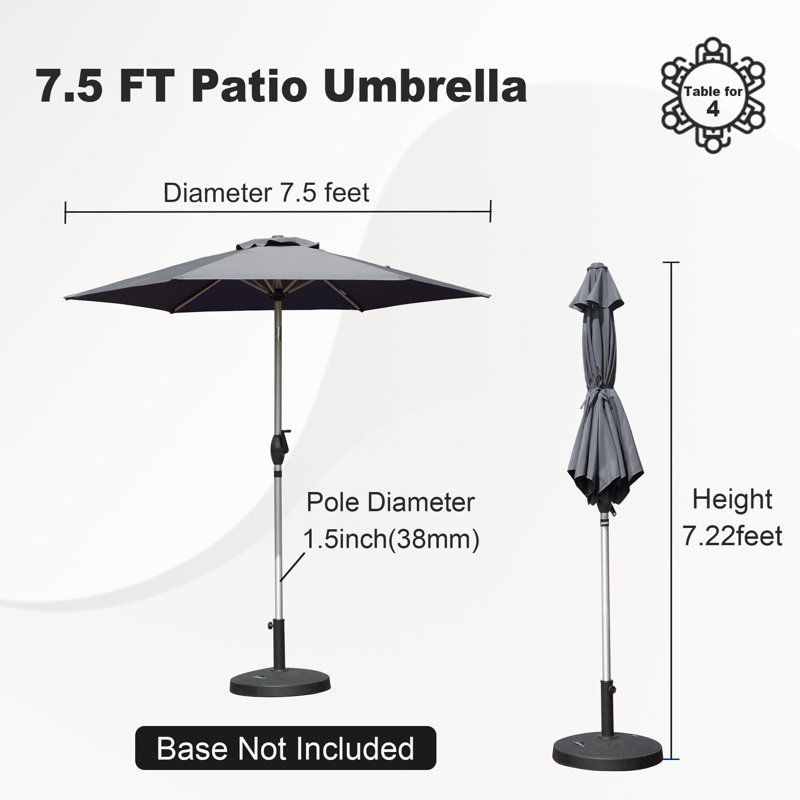 Parasol de patio, Gris