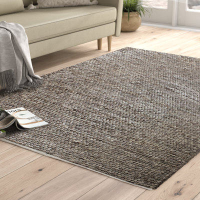Hessle Solid Colour Wool Hand Tufted Area Rug