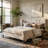 Platform Bed Frame,  with Adjustable Fabric Headboard and Wooden Slats Support, No Box Spring Required for Bedroom-478215669-478215666
