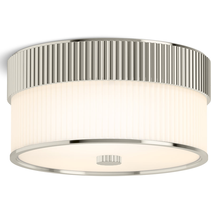 Tresdoux Flush-Mount Light, Polished Nickel