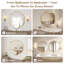 Miroir en forme de pétale-hexagone avec cadre doré - pour la salle de bain, la chambre à coucher, le salon et le vestibule-285864130-285864128