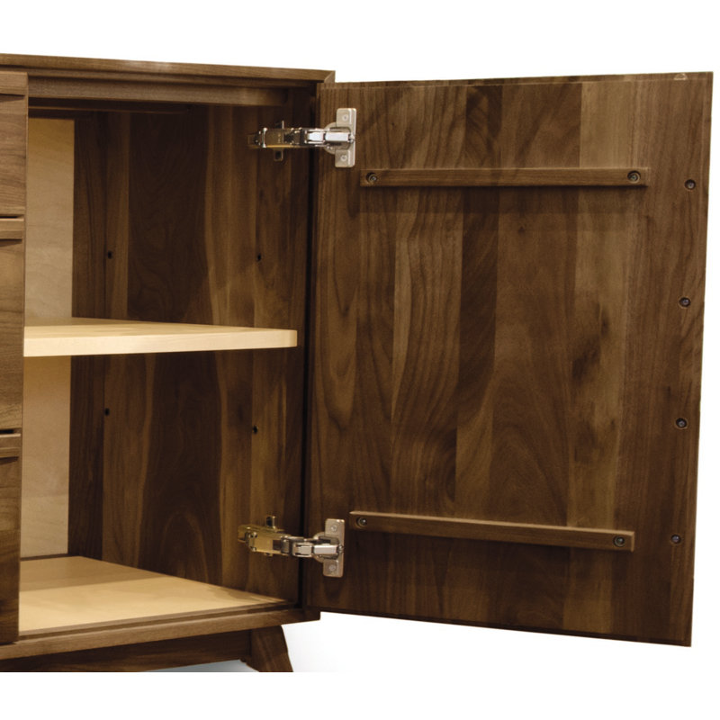 Audrey 66.13'' Solid Wood Sideboard, Noyer naturel