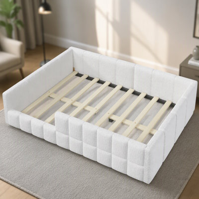 Upholstered Daybed, Floor Bed for Bedroom