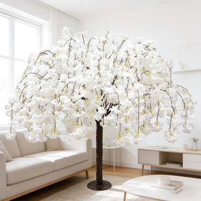 Cerisier artificiel fait à la main pour la décoration intérieure, pour les événements extérieurs, les mariages et les fêtes de Noël. Cet arbre à fleurs de cerisier japonais de style champagne est un cadeau distinctif pour la Saint-Valentin et Noël