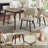 Mason Upholstered Faux Leather Side Dining Chair With Solid Wood Legs(Set of 4)-1060085126-1060085121