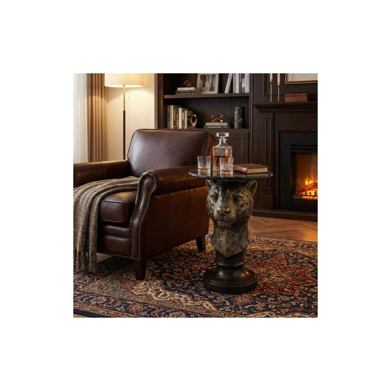 Table d'appoint Leopard Head