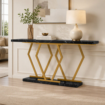 70,9 "Console, canapé moderne avec plateau en faux marbre