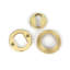 Beehive Satin Brass Round Euro Escutcheon