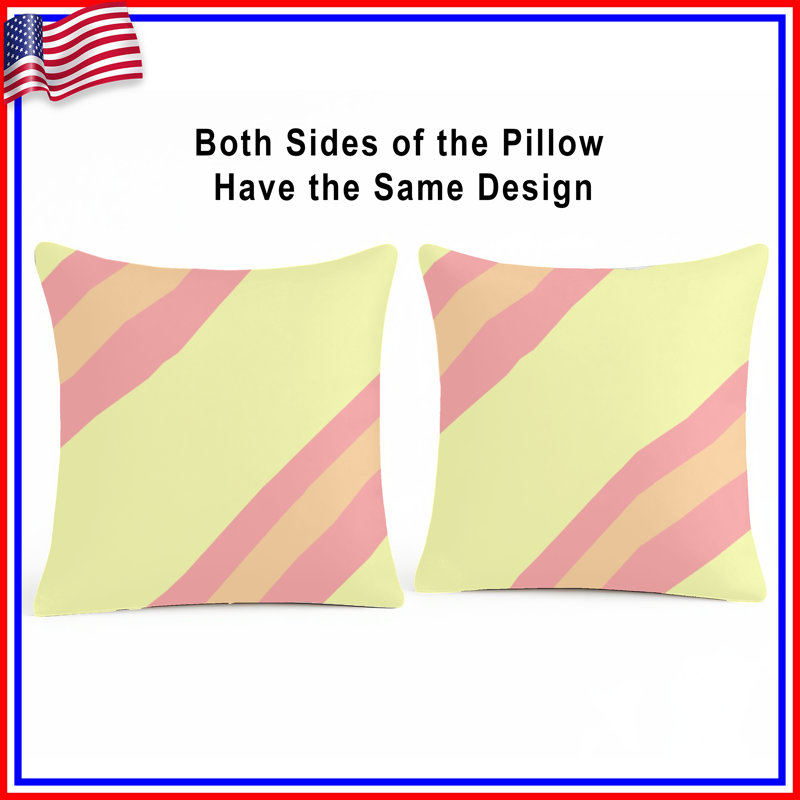 Coussins Diagonal Pastel Stripes, 18 x 18 pouces