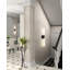 Ensemble de deux appliques murales modernes, or noir et noir avec abat-jour en verre blanc givré, barre de meuble-lavabo à 2 lumières pour miroir, montage vertical ou horizontal