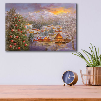  «Seasons Greetings» par Nicky Boehme, art mural en verre acrylique, 16 po x 12 po