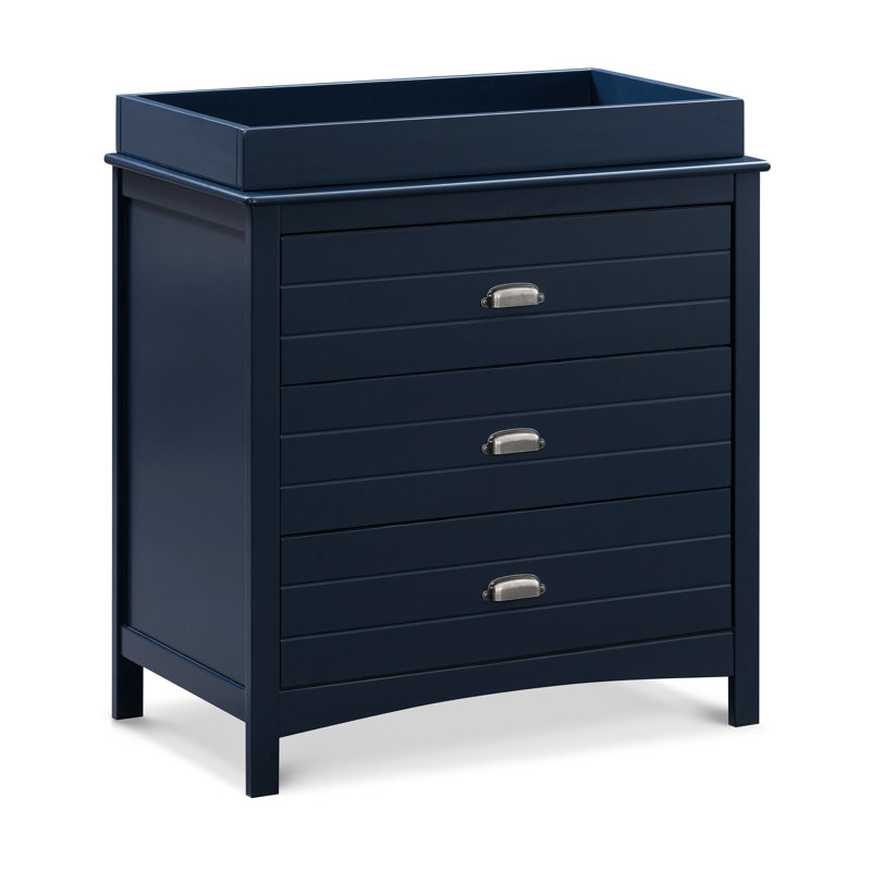 Nolan 3 Drawer Dresser, Navy