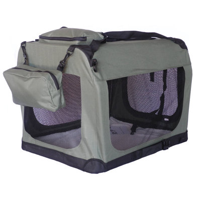 Collapsible Soft-Sided Crate with 2 Doors