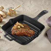 LAVA CAST IRON Lava Enameled Cast Iron Grill and Griddle Pan 13.5