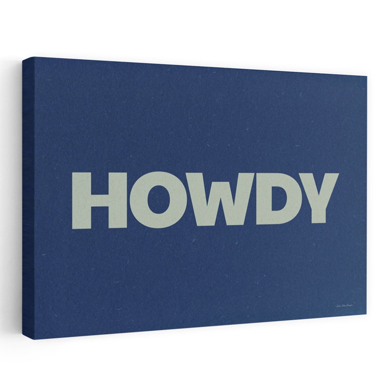 Howdy Contemporary Modern Rustic Wall Art, 24" H x 36" W
