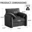 Fauteuil d'appoint rembourré surdimensionné de 38,6 po pour le salon-903441951