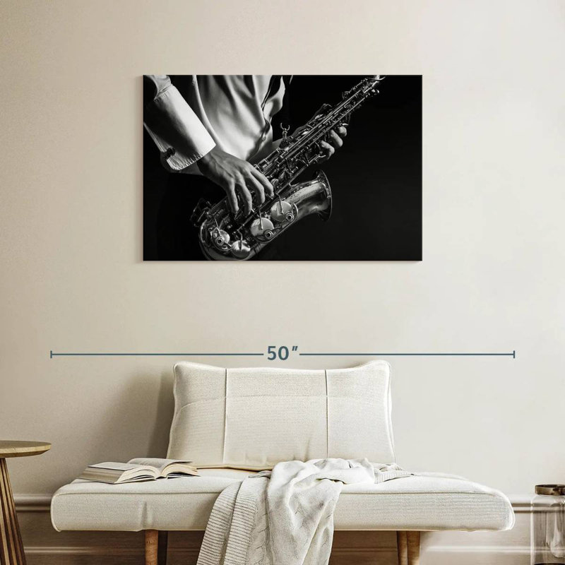 Abarca Playing A Saxophone, 24" H x 36" W